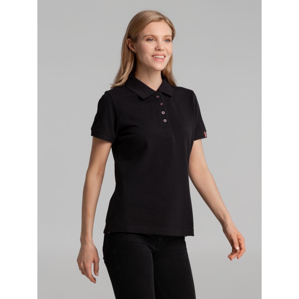 Рубашка поло женская Avon Ladies, черная, XL