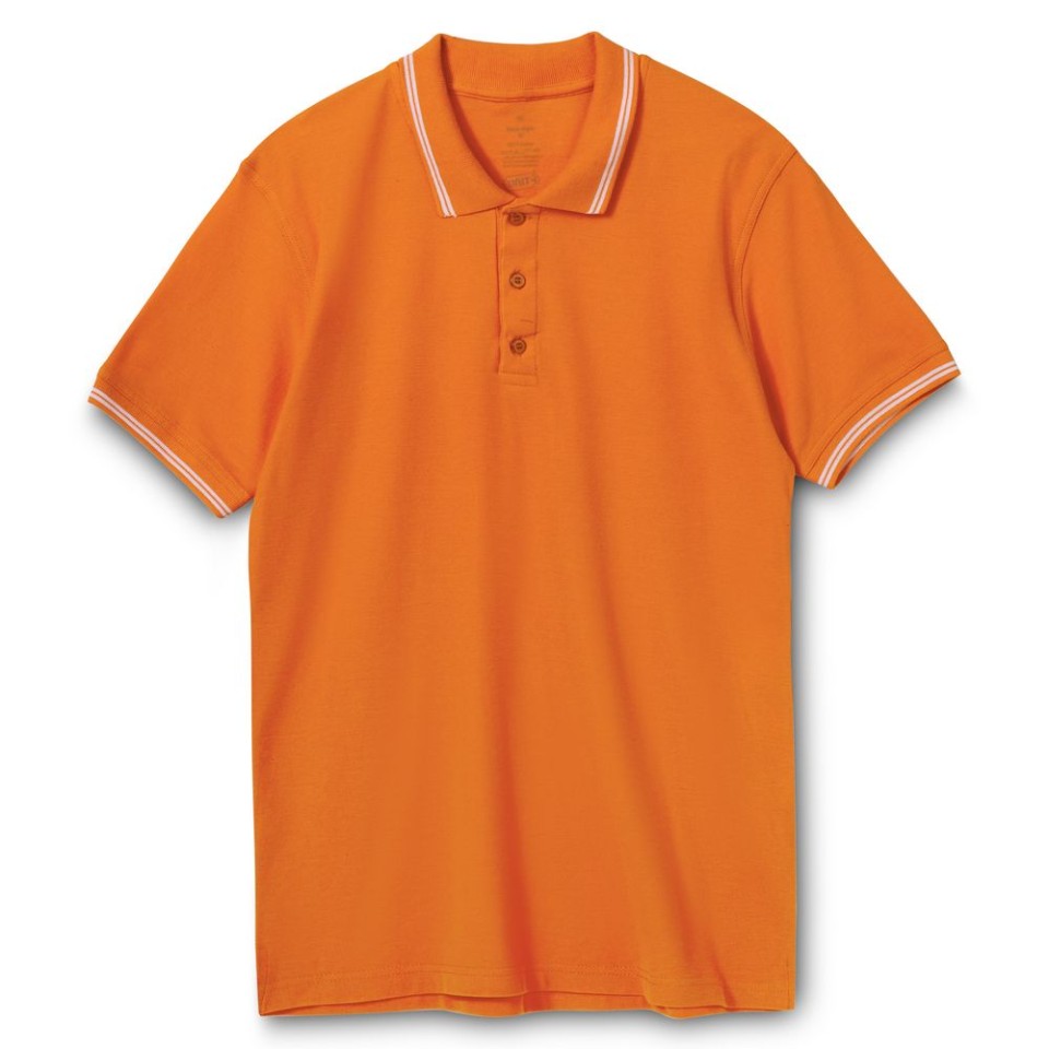 Рубашка поло Virma Stripes, оранжевая, S