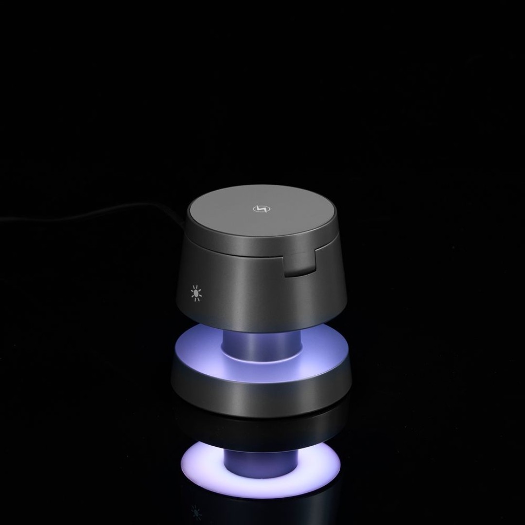 Станция беспроводной зарядки с подсветкой Lume, серая