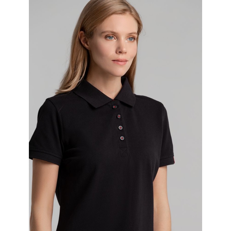 Рубашка поло женская Avon Ladies, черная, XL