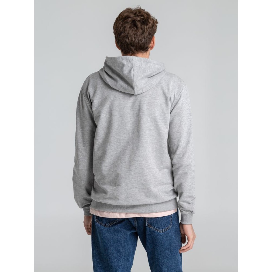 Толстовка на молнии с капюшоном Unit Siverga, серый меланж