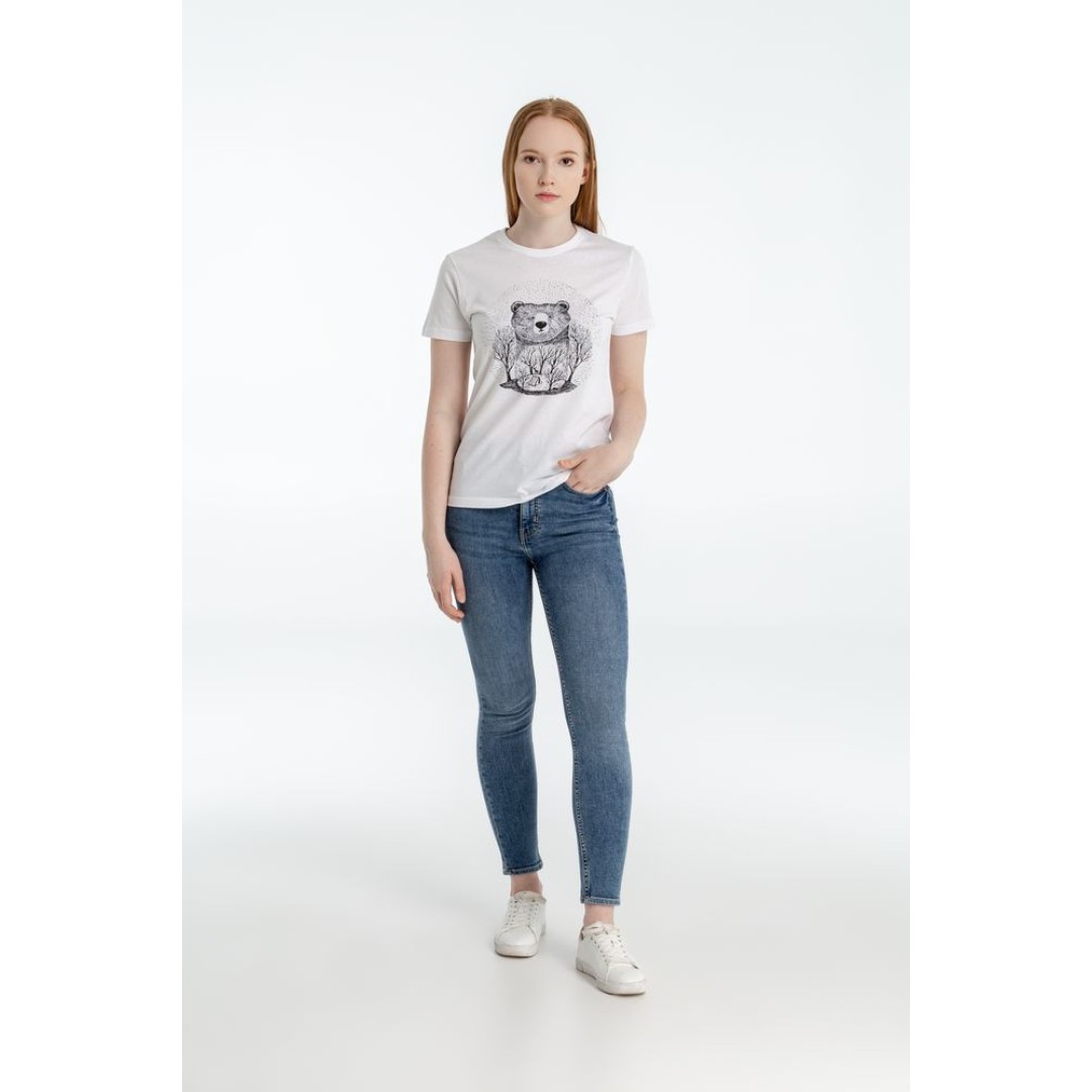 Футболка женская Bear, белая, M