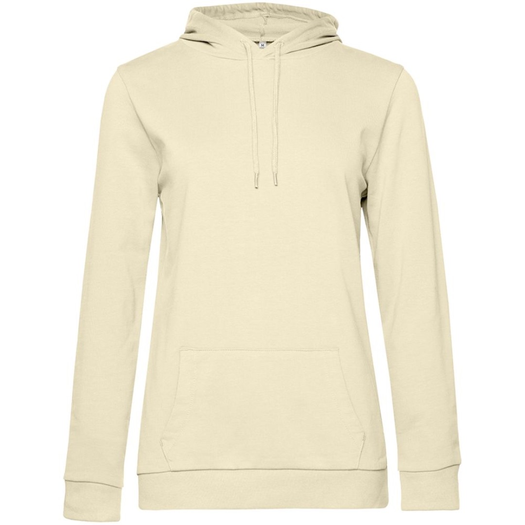 Толстовка с капюшоном женская Hoodie, светло-желтая, L