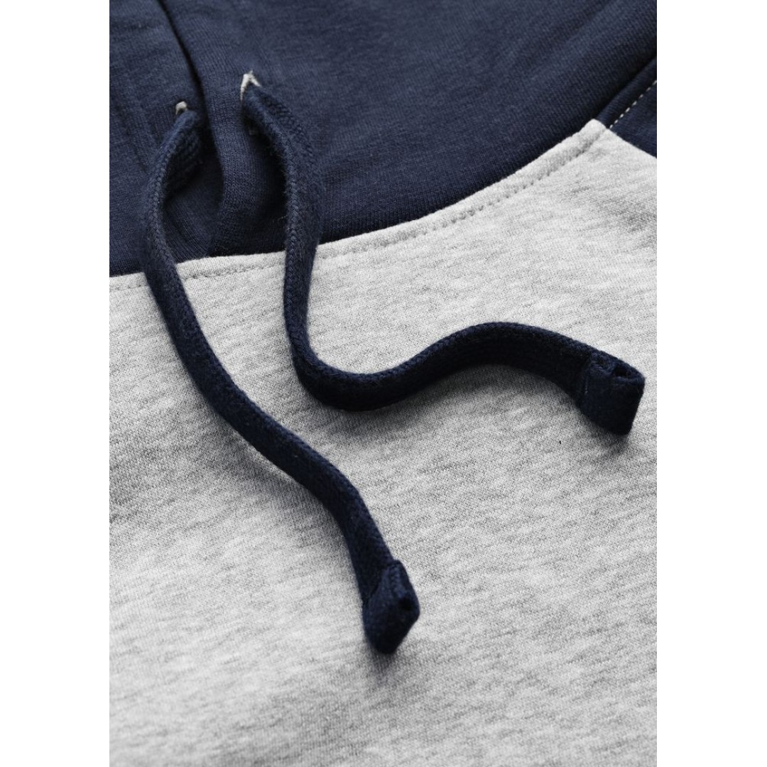 Толстовка унисекс Seattle темный меланж/черный, 3XL