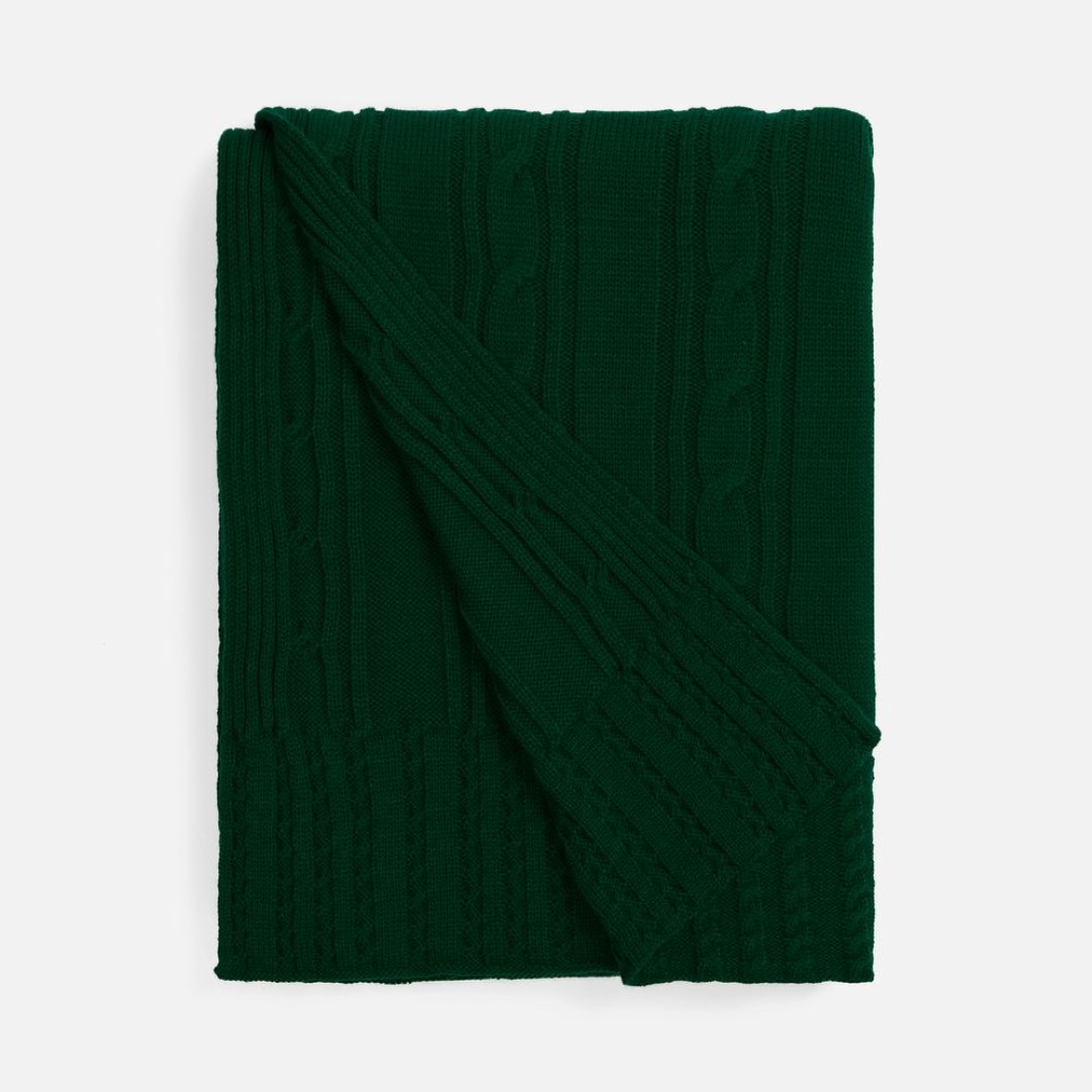 Плед Remitti, темно-зеленый (хвойный)