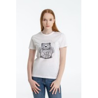 Футболка женская Bear, белая, S