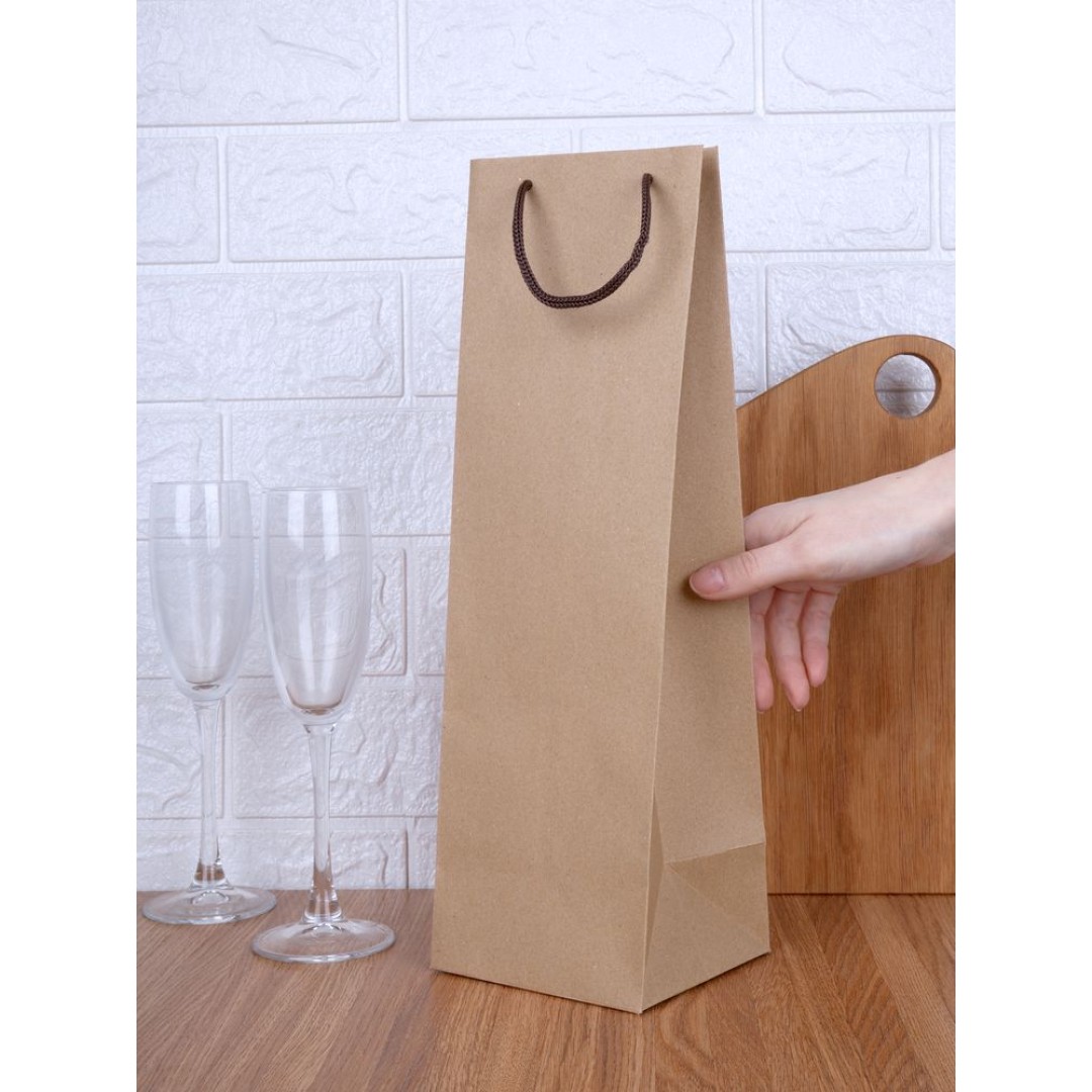 Пакет под бутылку Vindemia, крафт