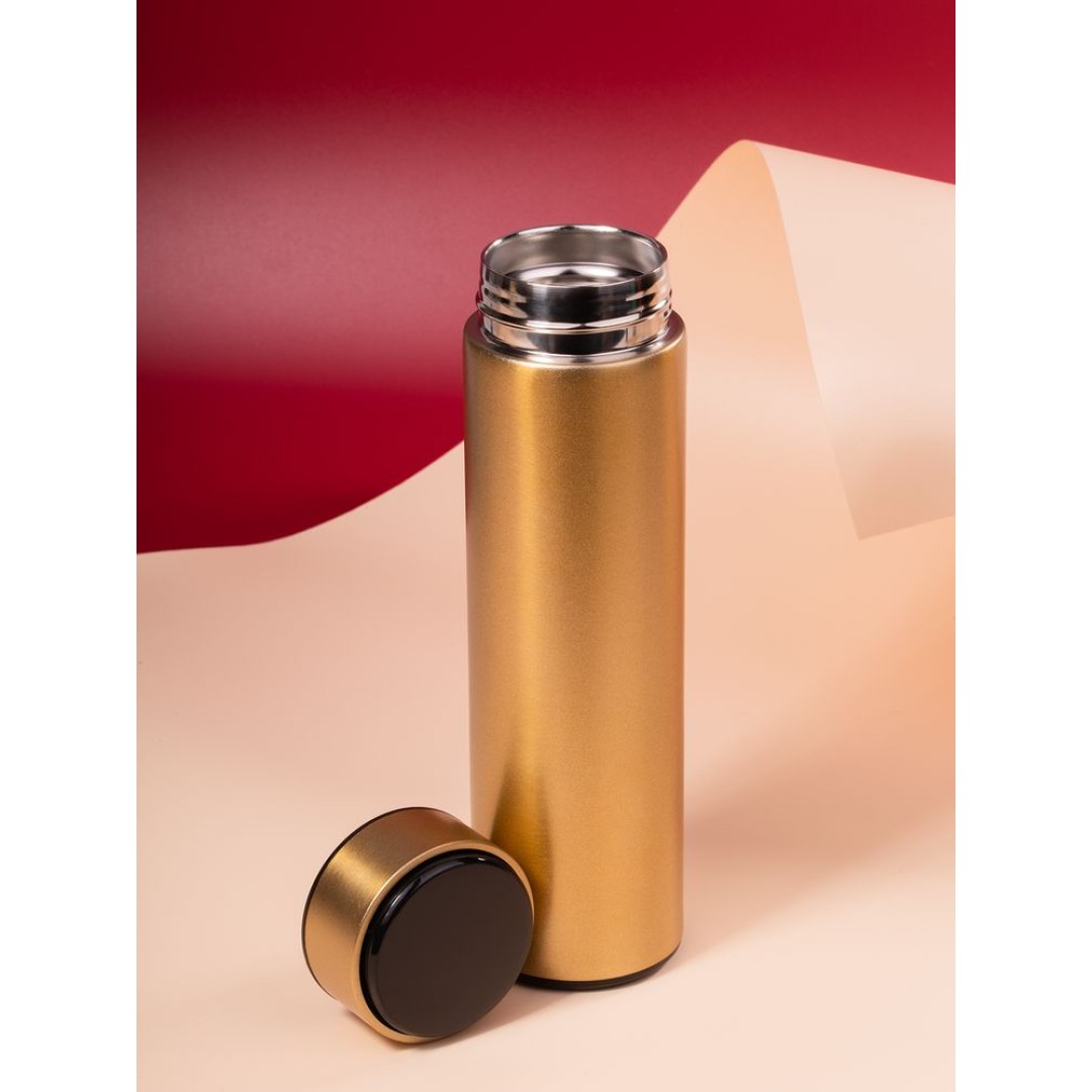 Смарт-бутылка с заменяемой батарейкой Long Therm, золотистая