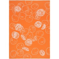 Плед Citrion, оранжево-белый