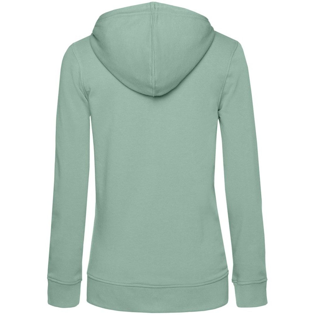 Толстовка на молнии с капюшоном женская BNC Inspire (Organic), серо-зеленая, S