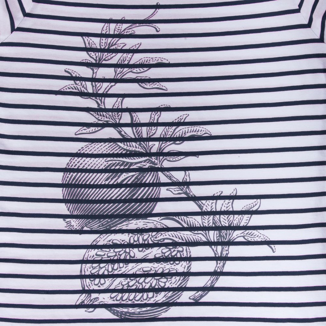 Футболка женская Grand Granat, белая с синим, XS