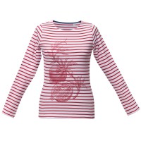 Футболка женская Grand Granat, белая с красным, XS