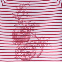 Футболка женская Grand Granat, белая с красным, XS