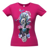 Футболка женская Beauty Sleep, ярко-розовая (фуксия), S