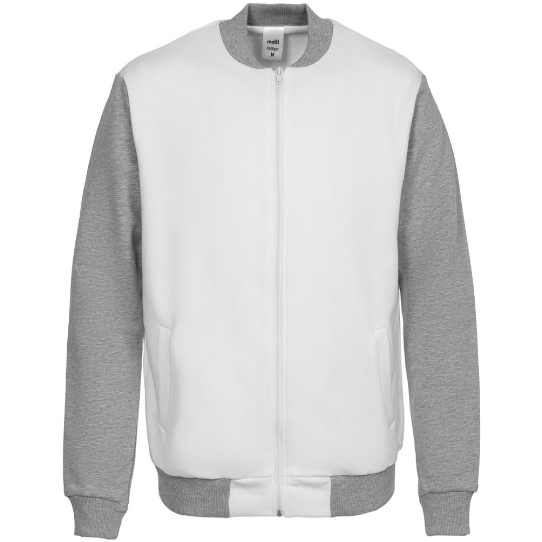 Бомбер College молочный, L