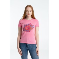 Футболка женская «Узор», розовая, M