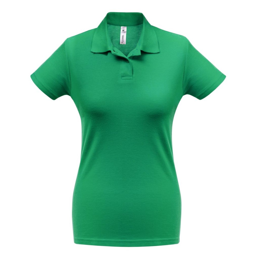 Рубашка поло женская ID.001 зеленая, 3XL
