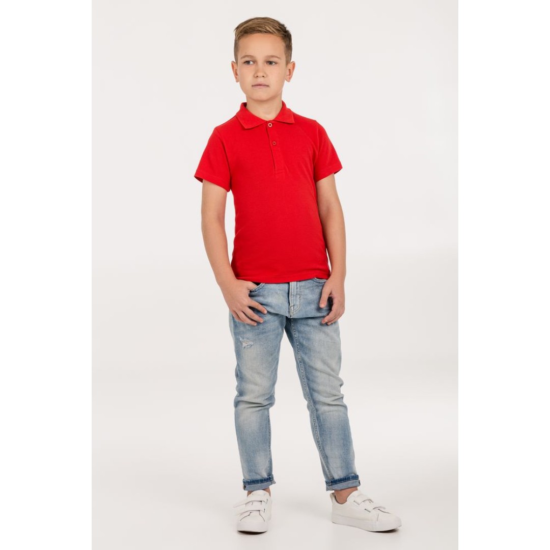 Рубашка поло детская Virma Kids, красная, 6 лет