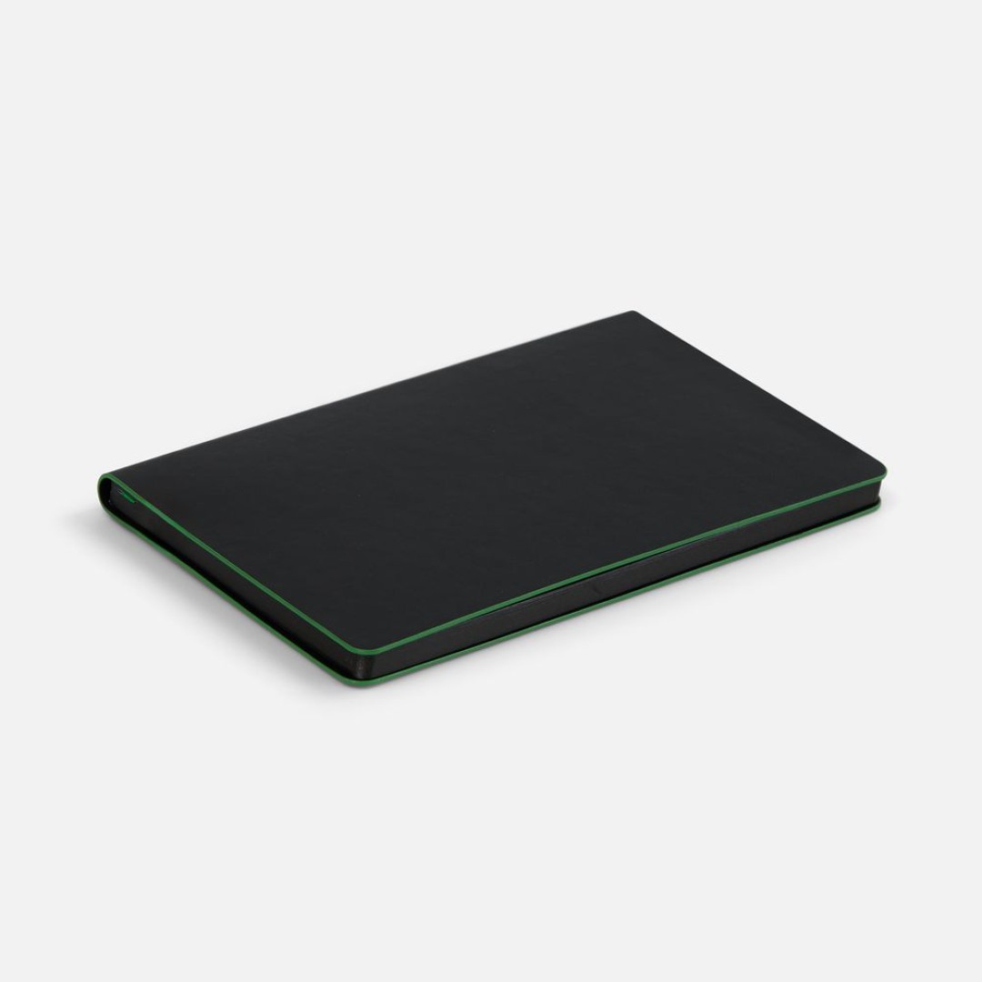 Ежедневник Trait, недатированный, черный с зеленым