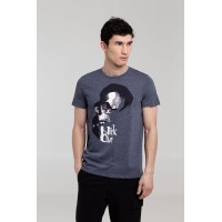 Футболка «Меламед. Nick Cave», темно-синий меланж, S