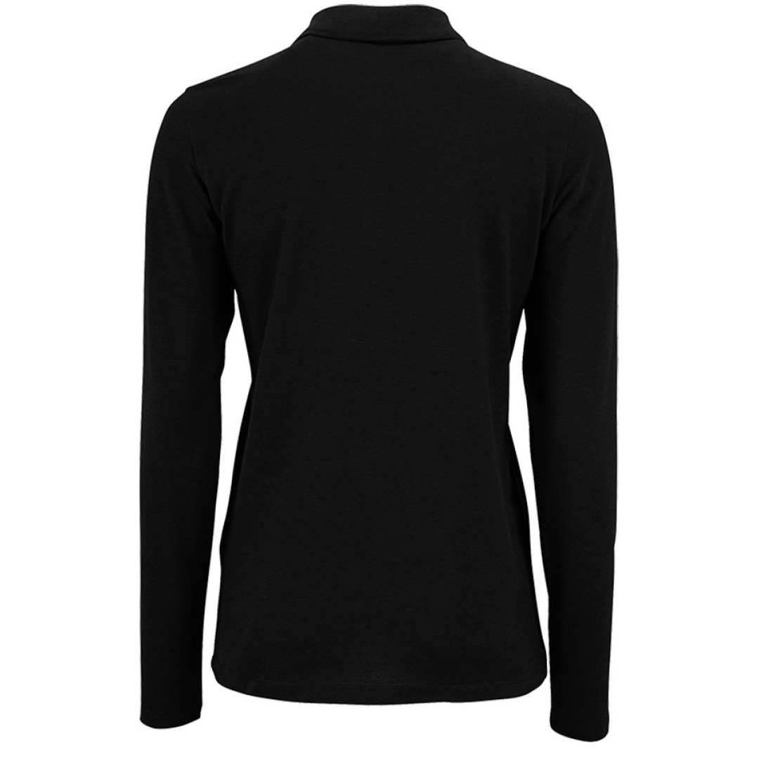 Рубашка поло женская с длинным рукавом Perfect LSL Women черная, S