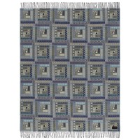 Плед Baltimora, синий с серым