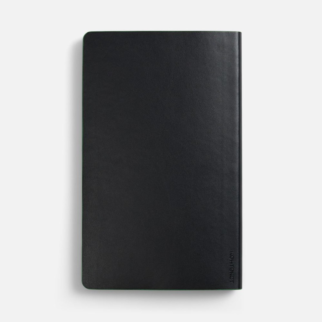 Ежедневник Trait, недатированный, черный с зеленым