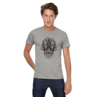 Футболка мужская «Антиква А», серый меланж, S