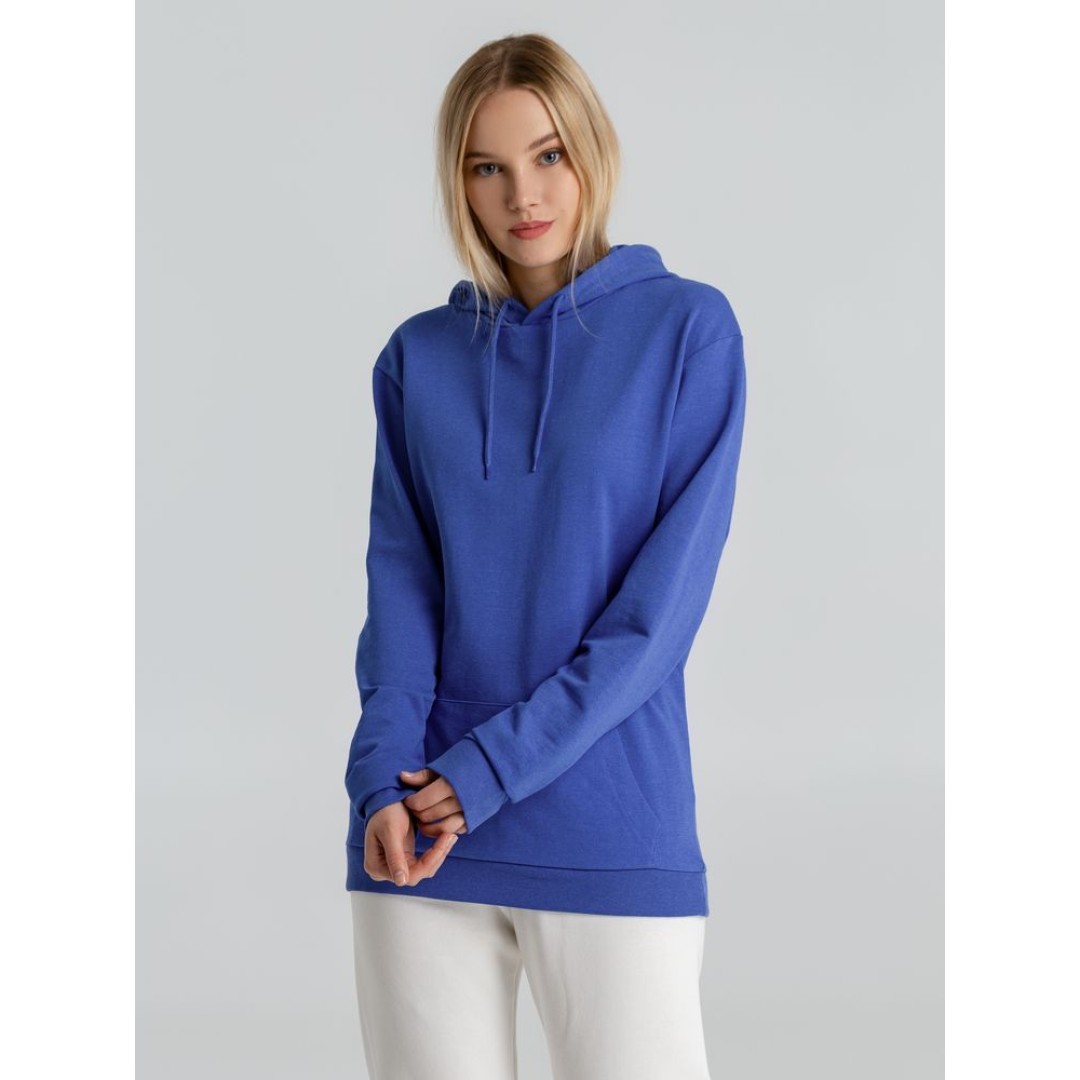 Толстовка с капюшоном унисекс Hoodie, ярко-синий меланж