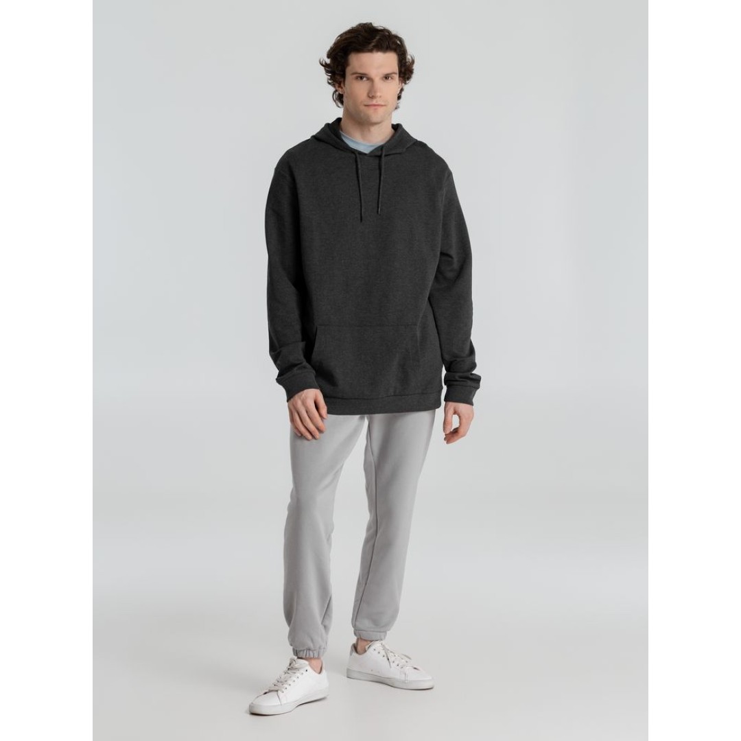 Толстовка с капюшоном унисекс Hoodie, серый меланж (антрацит)