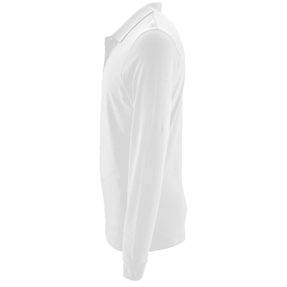 Рубашка поло мужская с длинным рукавом Perfect LSL Men белая, 3XL