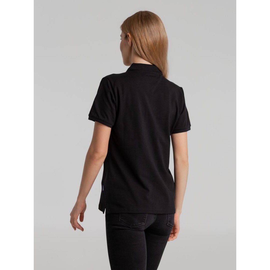 Рубашка поло женская Sunset черная, S