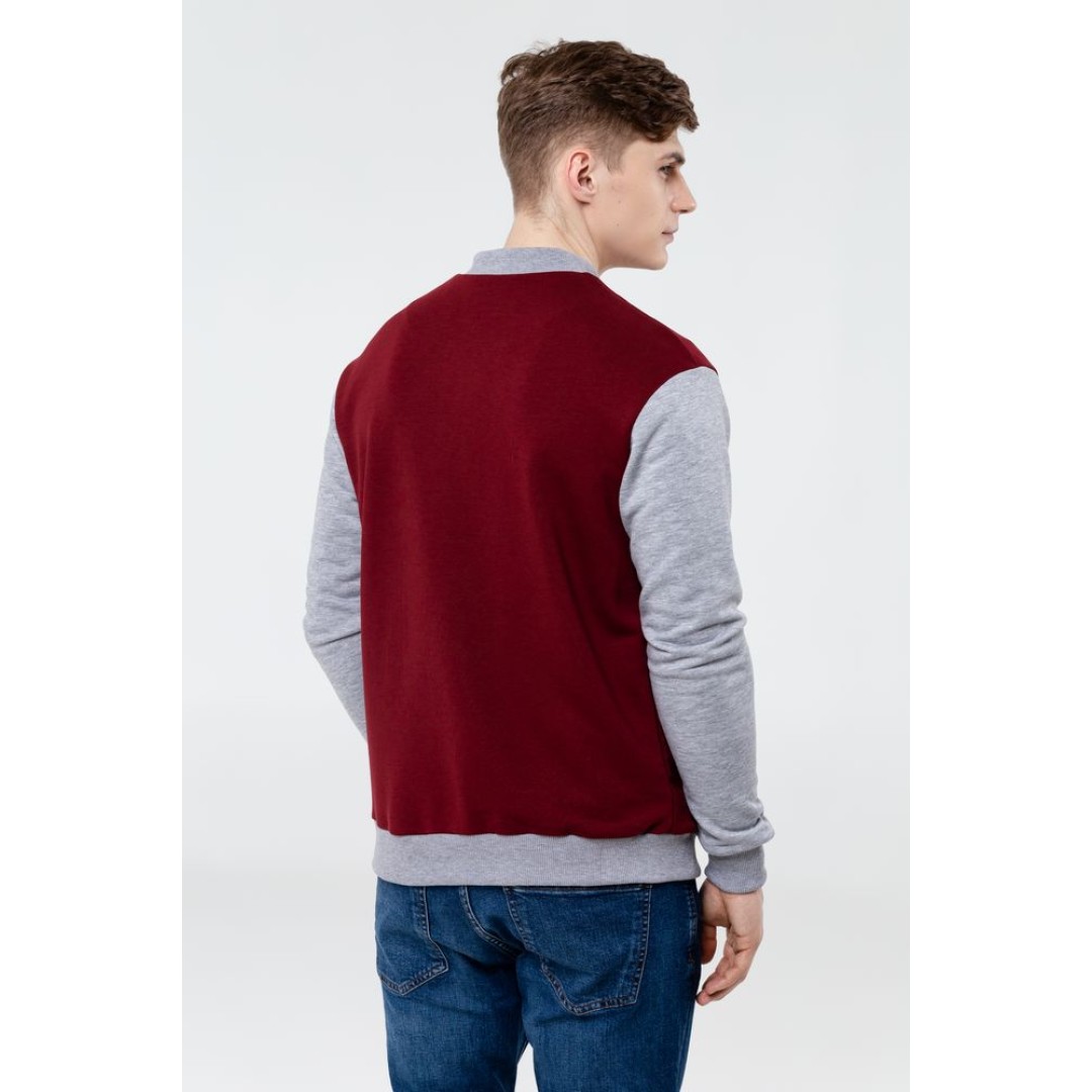 Бомбер College бордовый, S