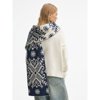 Шарф Wintertude L, синий с белым