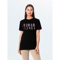 Футболка Human, черная, S