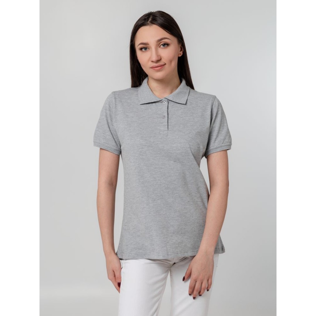 Рубашка поло женская Virma Stretch Lady, серый меланж, L