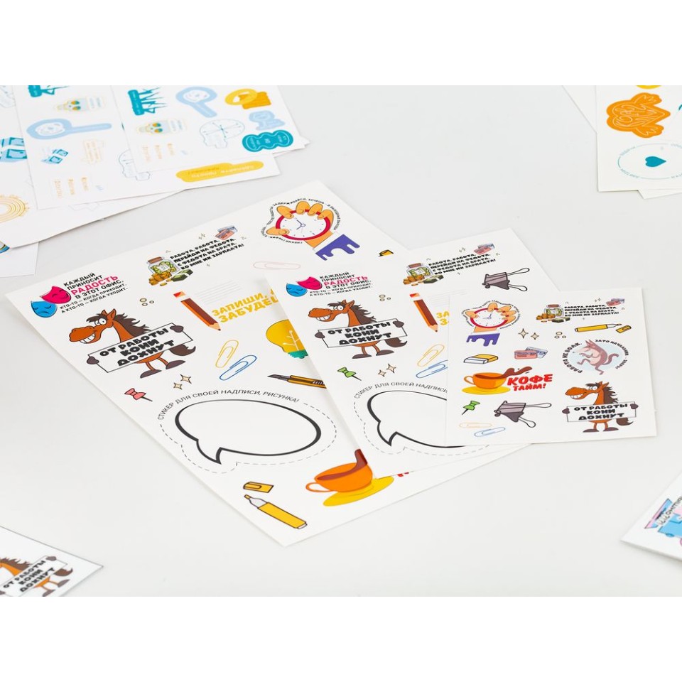 Наклейки бумажные Sticker Pack на заказ, S