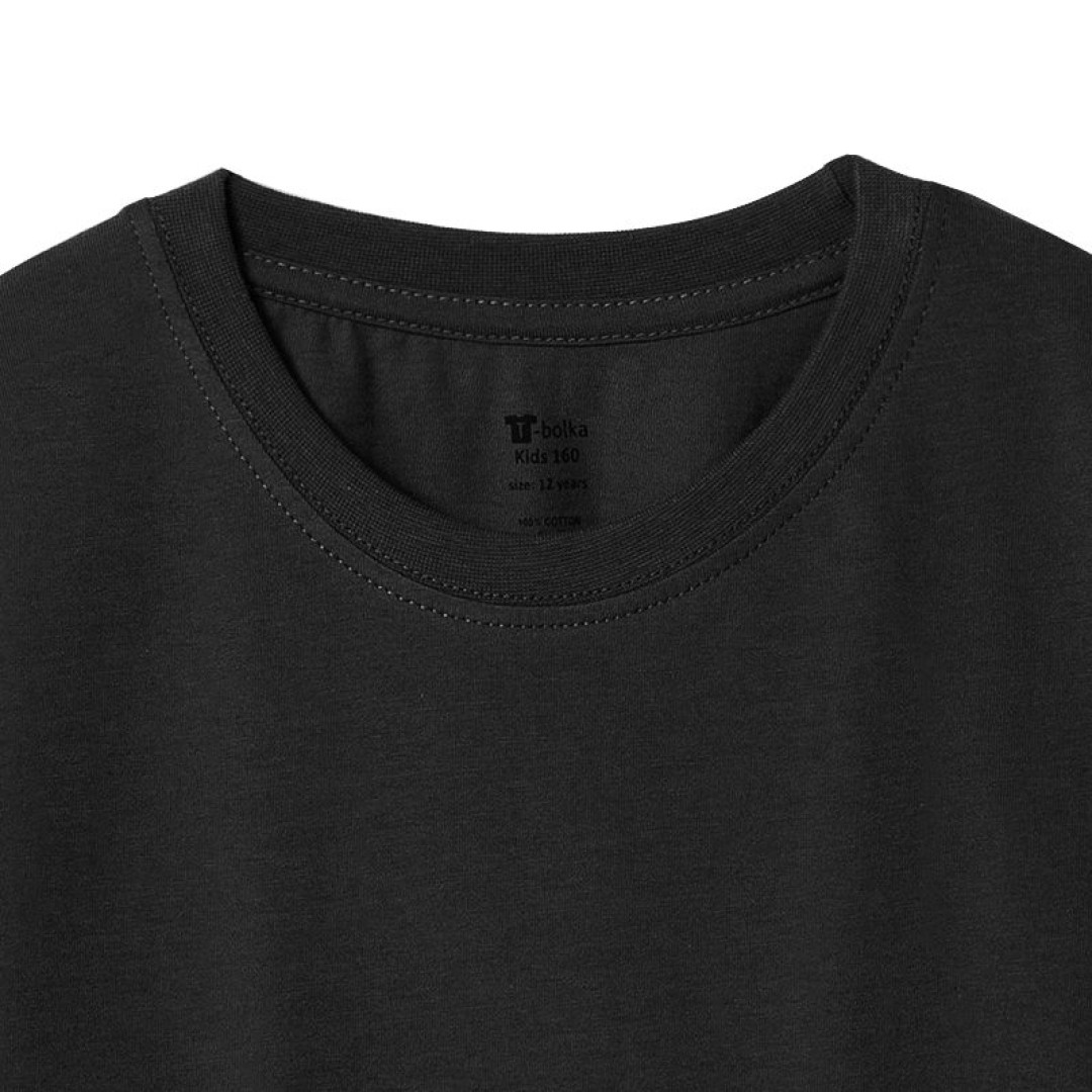 Футболка детская T-Bolka Kids, черная, 6 лет