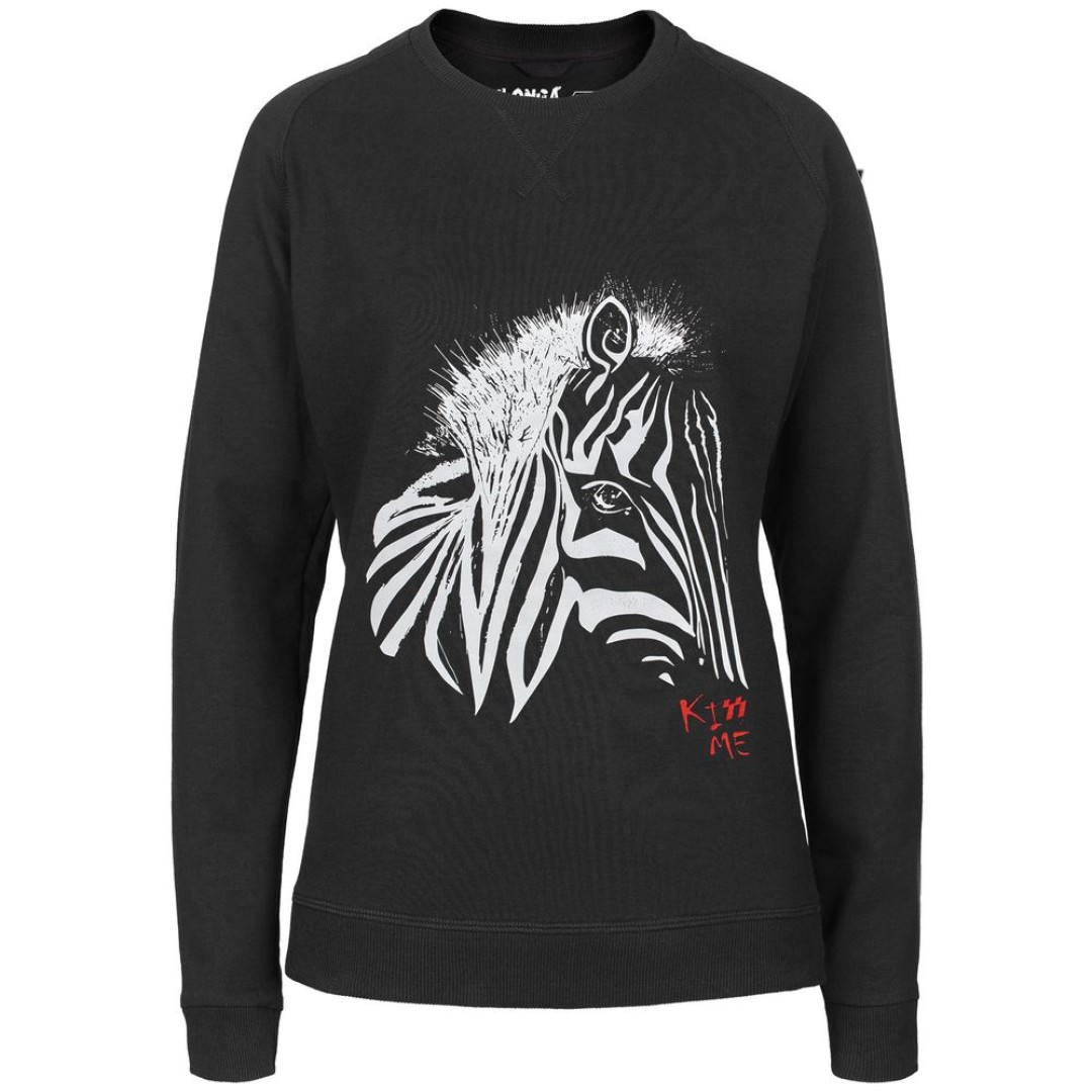 Толстовка женская «Арт-рокстар. Kiss Me», черная, S