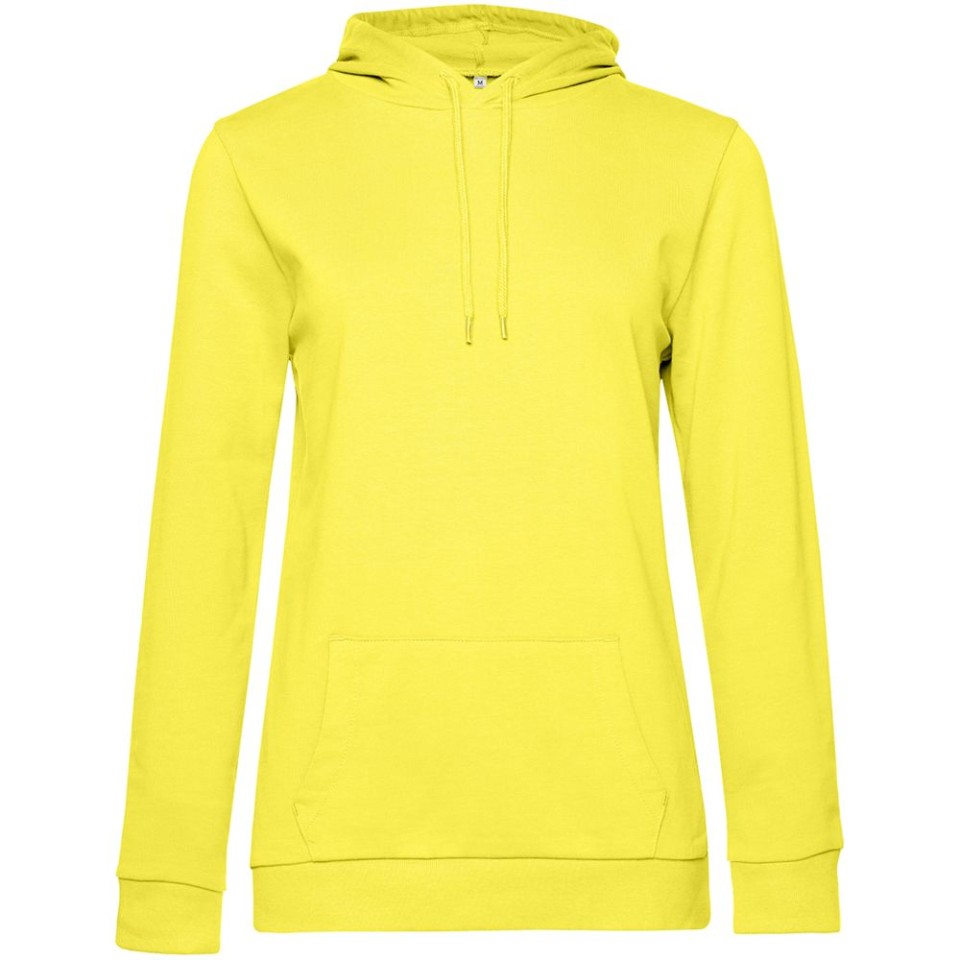 Толстовка с капюшоном женская Hoodie, желтая, L