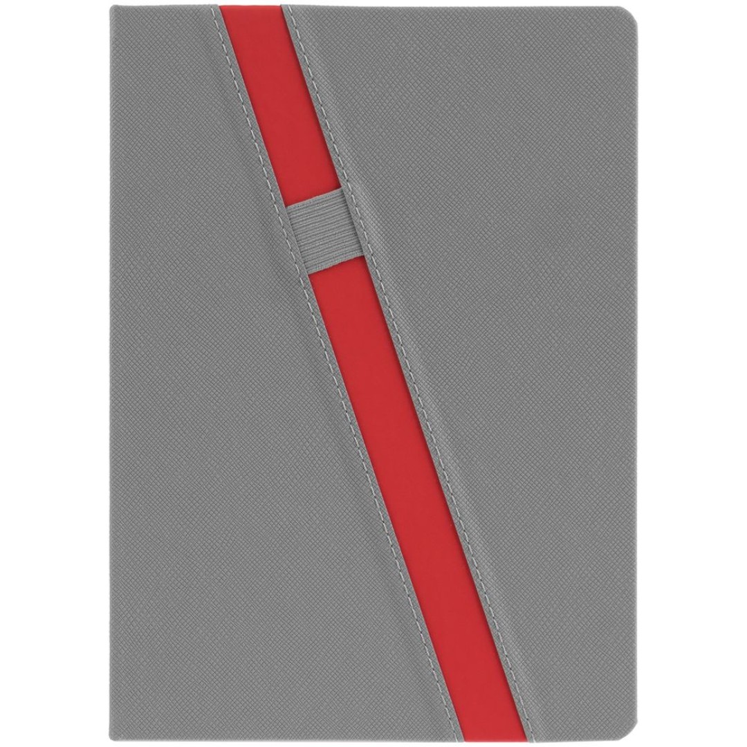 Ежедневник Rubikon на заказ, недатированный серо-красный