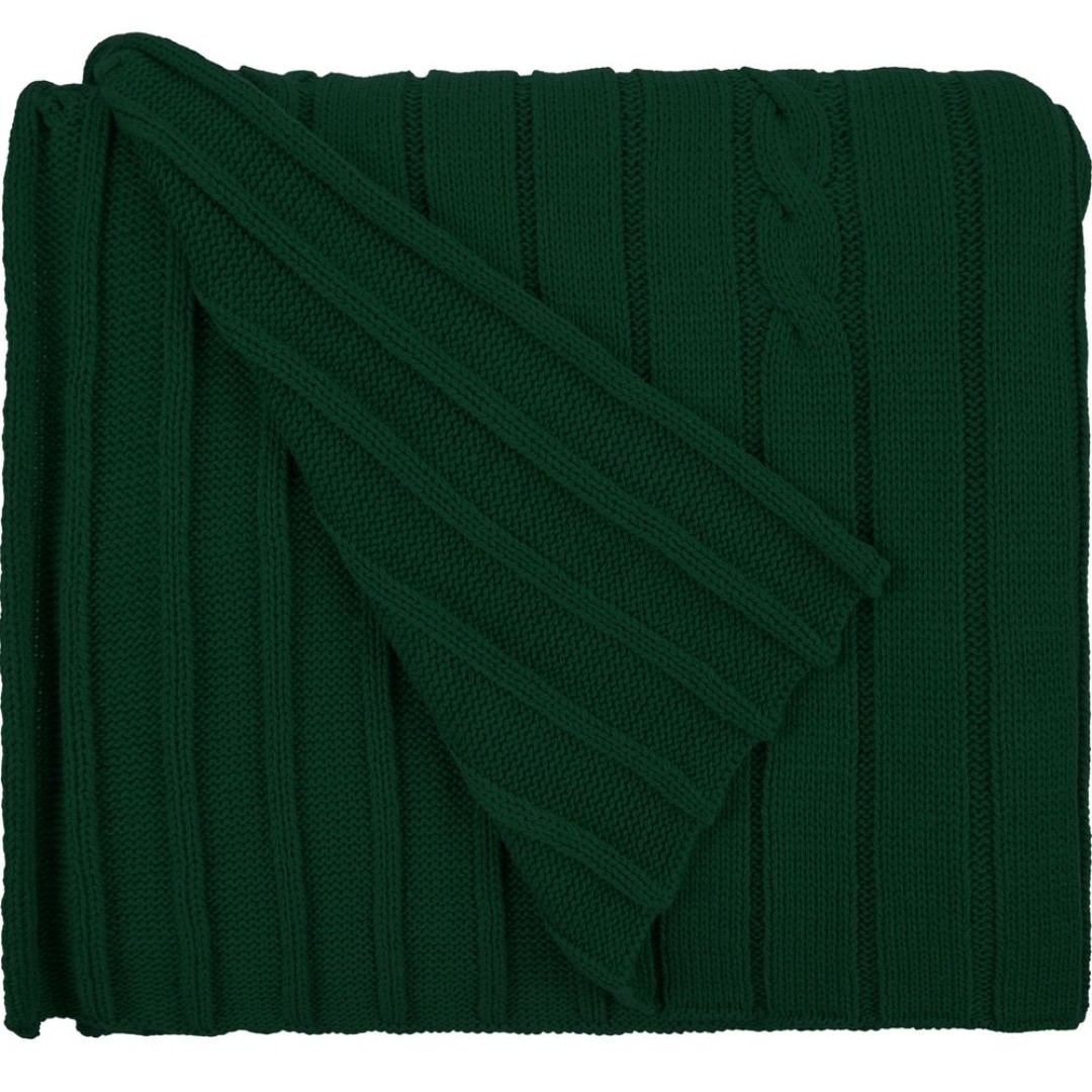 Плед Tressa, темно-зеленый