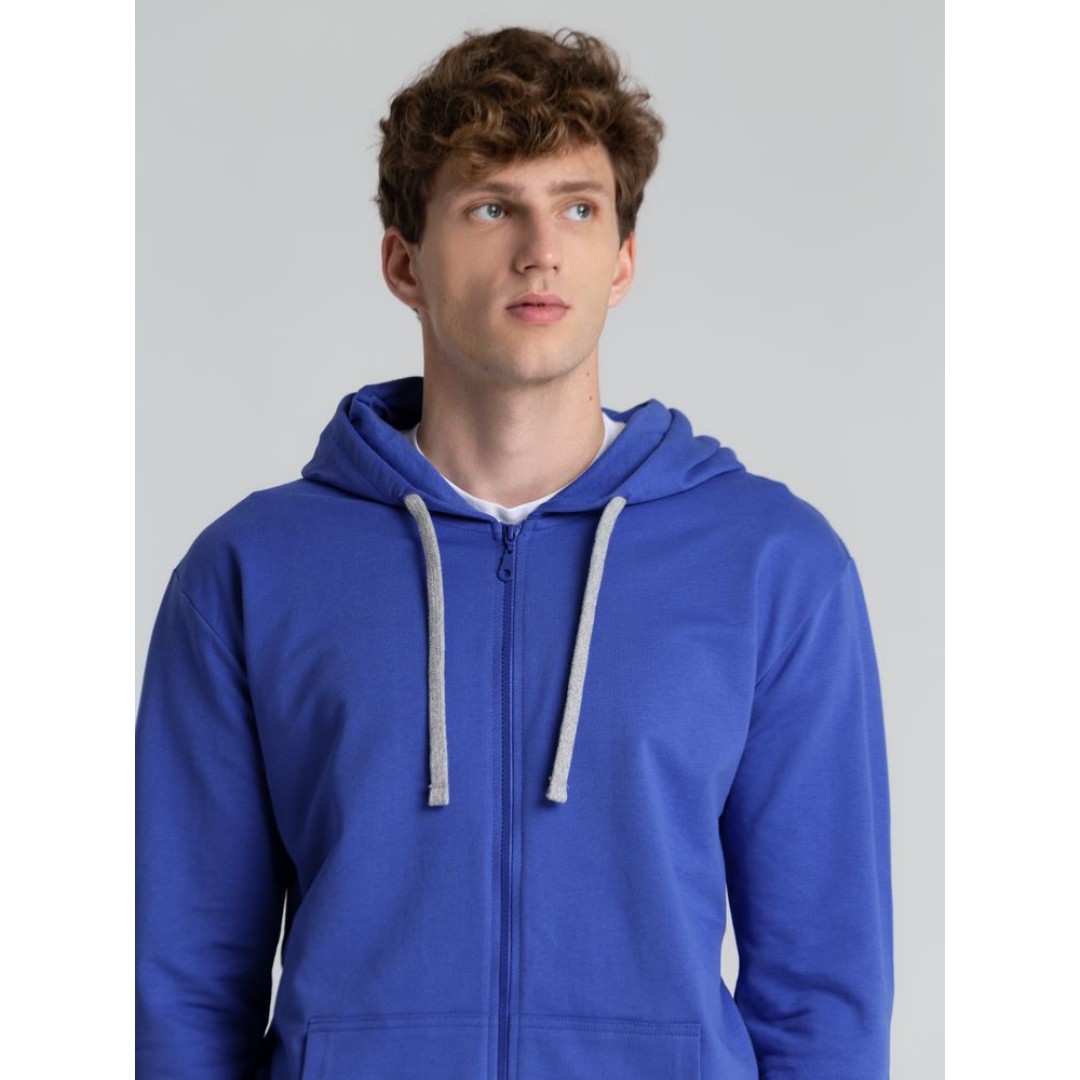 Толстовка на молнии с капюшоном Siverga, ярко-синяя, размер 5XL
