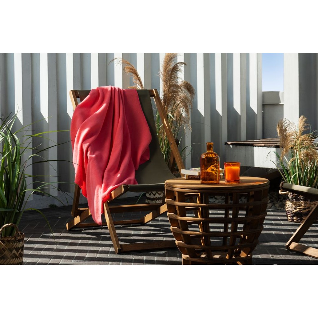 Флисовый плед Warm&Peace, розовый (коралловый)