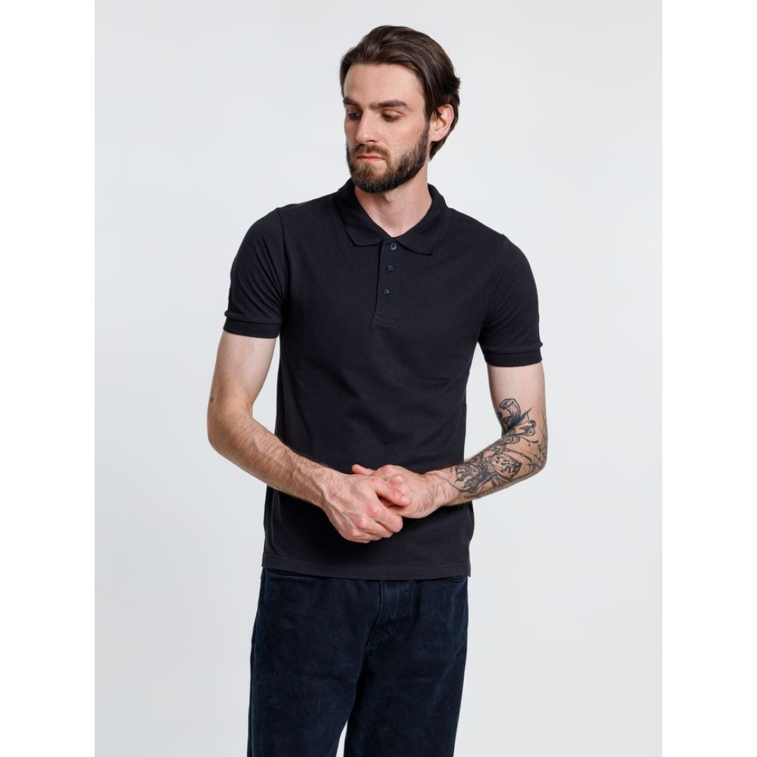 Рубашка поло мужская Adam, темно-синяя, размер XXL