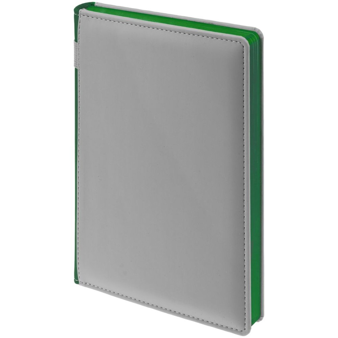 Ежедневник Spain Shall на заказ, недатированный, серый с зеленым