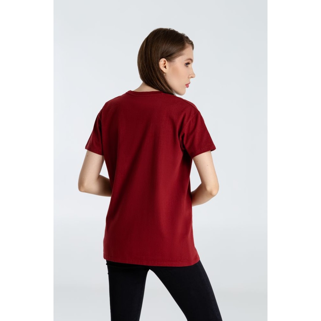 Футболка A God is High, гранатово-красная, S