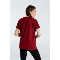 Футболка A God is High, гранатово-красная, S