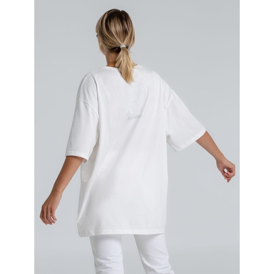 Футболка оверсайз «Чистая соль», молочно-белая, XS/S (44-46)