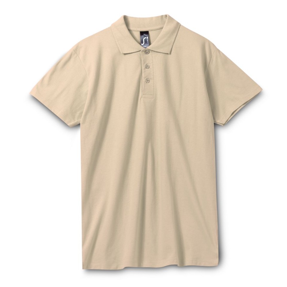 Рубашка поло мужская Spring 210 бежевая, XXL